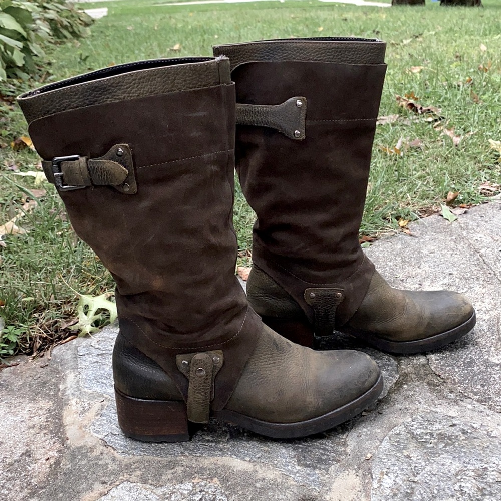 Vera Wang Bad Ass Moto Boots 9 1/2 / 41 Euro